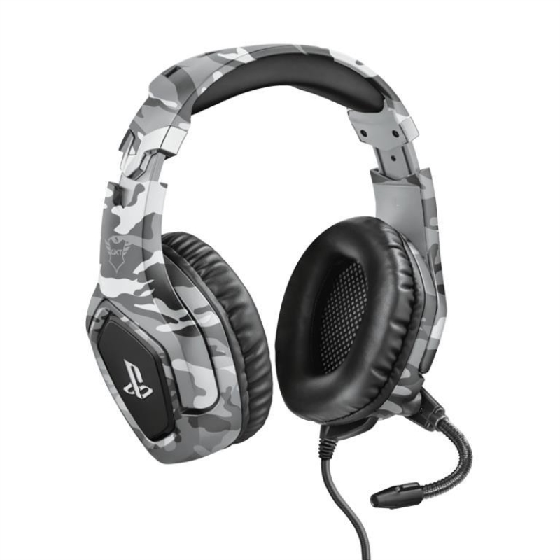 TRUST Cuffie a padiglione da gaming Trust GXT488 cablato licenza ufficiale Sony PS4 grigio